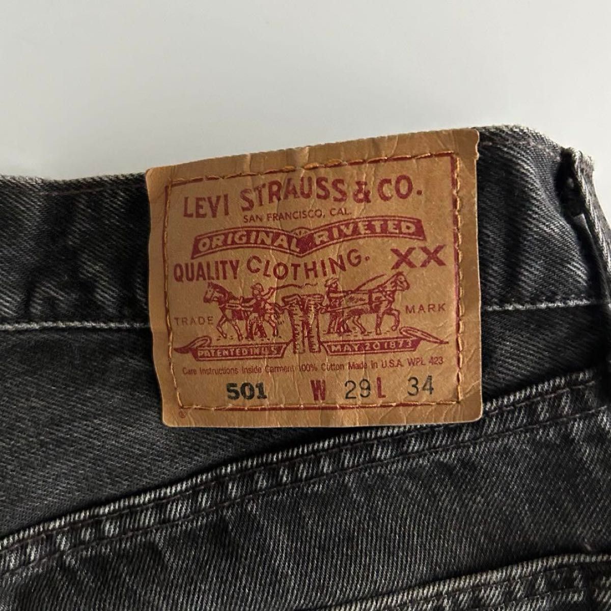 levi's 501 ブラックデニム usa製 後染め ボタン裏544 w29 levi's 501 ブラックデニム usa製 後染め ボタン裏544 w29