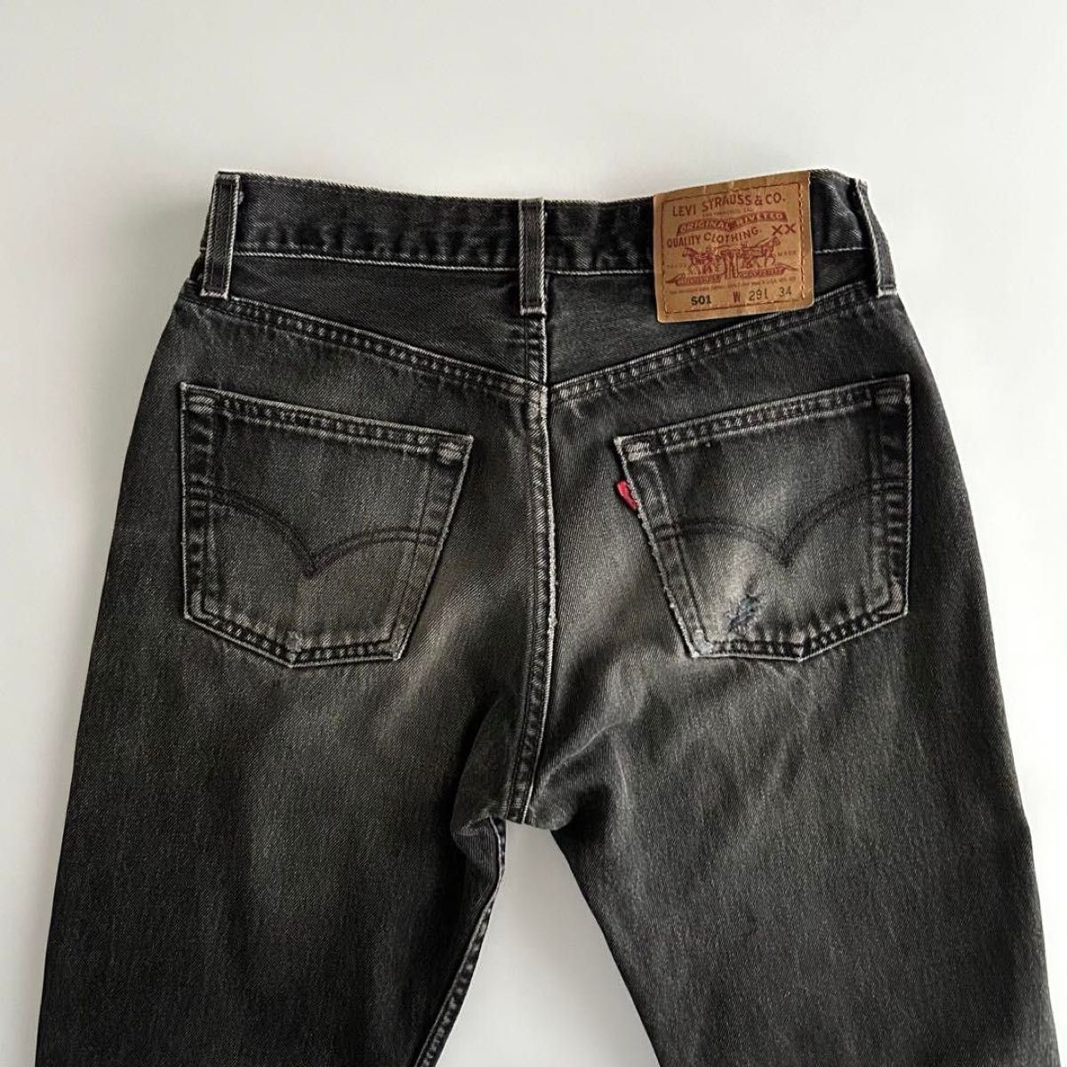 levi's 501 ブラックデニム usa製 後染め ボタン裏544 w29 levi's 501 ブラックデニム usa製 後染め ボタン裏544 w29