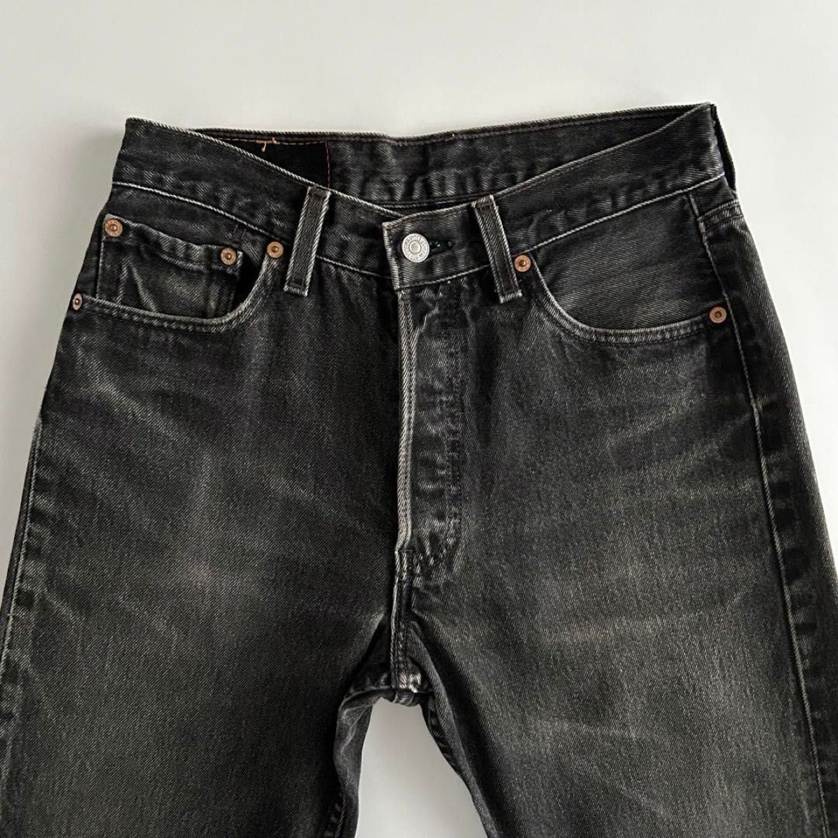 levi's 501 ブラックデニム usa製 後染め ボタン裏544 w29 levi's 501 ブラックデニム usa製 後染め ボタン裏544 w29