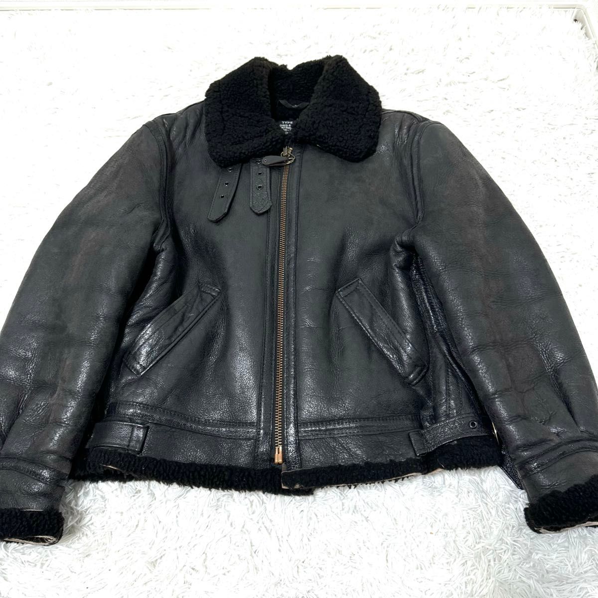 最高級 希少3L相当✨PAZZO リアルムートン ボア フライト 最高級 希少3L相当✨PAZZO リアルムートン ボア フライト