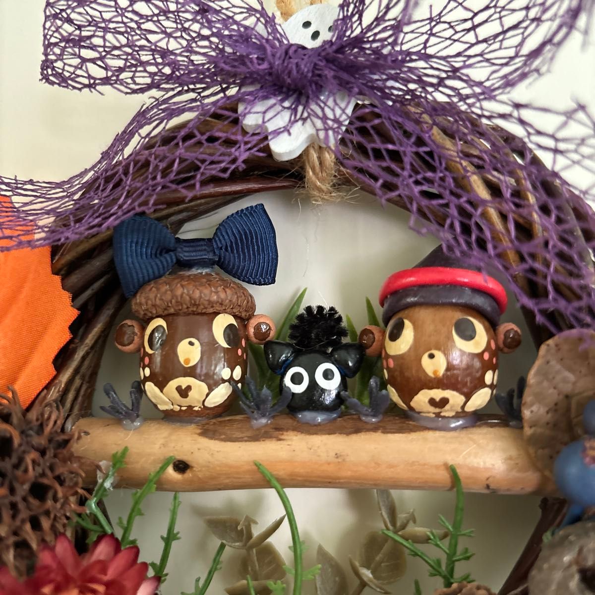 どんぐりアート お座りbearのHalloweenミニリース 。|Yahoo どんぐりアート お座りbearのHalloweenミニリース 。|Yahoo