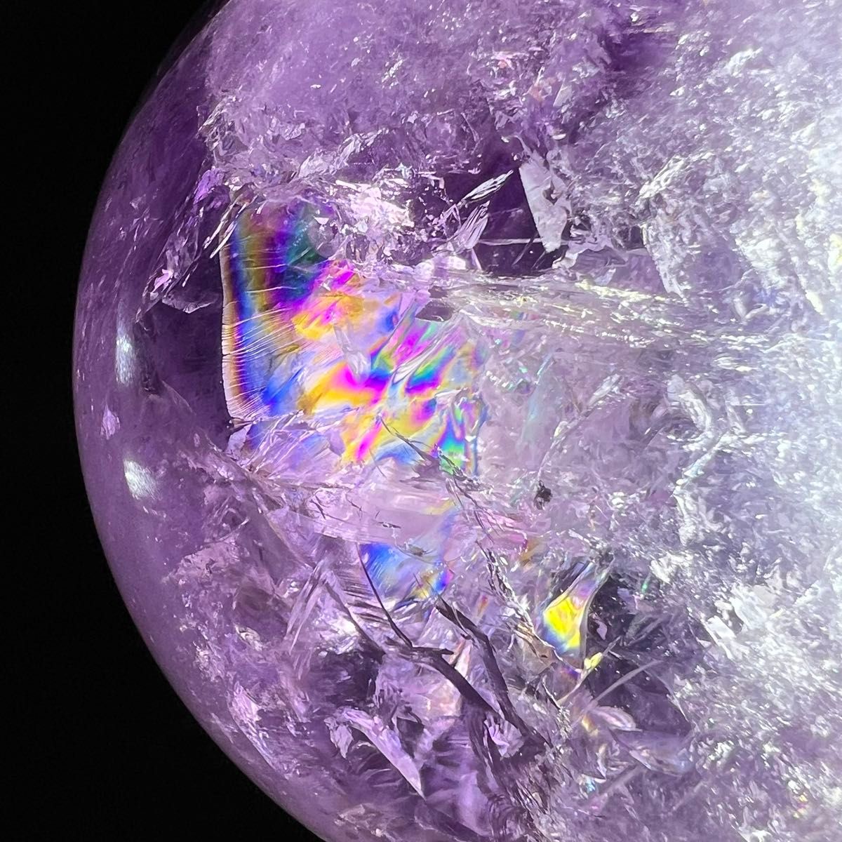 家宝級 逸品大宝珠 レインボー アメジスト アメシスト 紫水晶 丸 家宝級 逸品大宝珠 レインボー アメジスト アメシスト 紫水晶 丸
