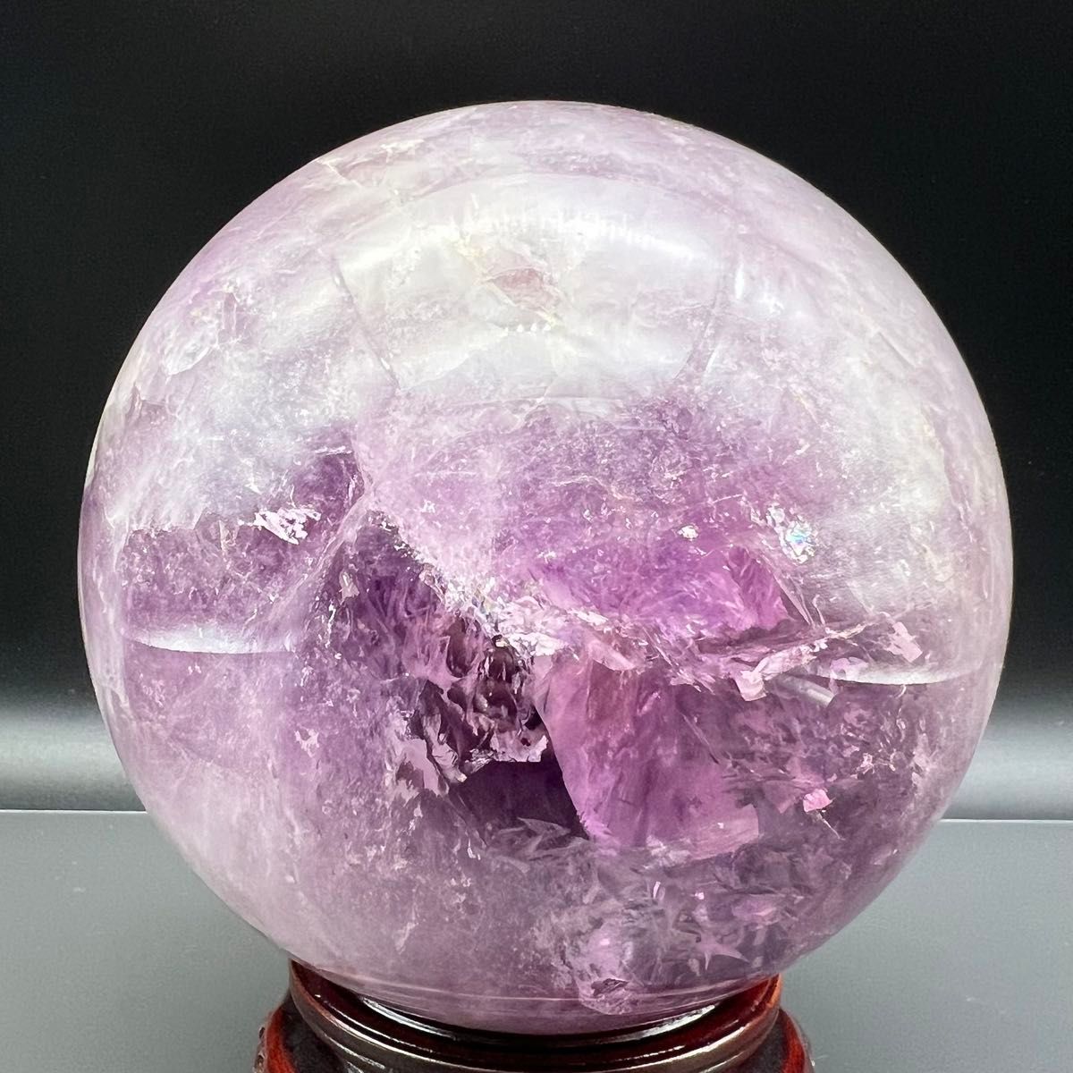 家宝級 逸品大宝珠 レインボー アメジスト アメシスト 紫水晶 丸 家宝級 逸品大宝珠 レインボー アメジスト アメシスト 紫水晶 丸