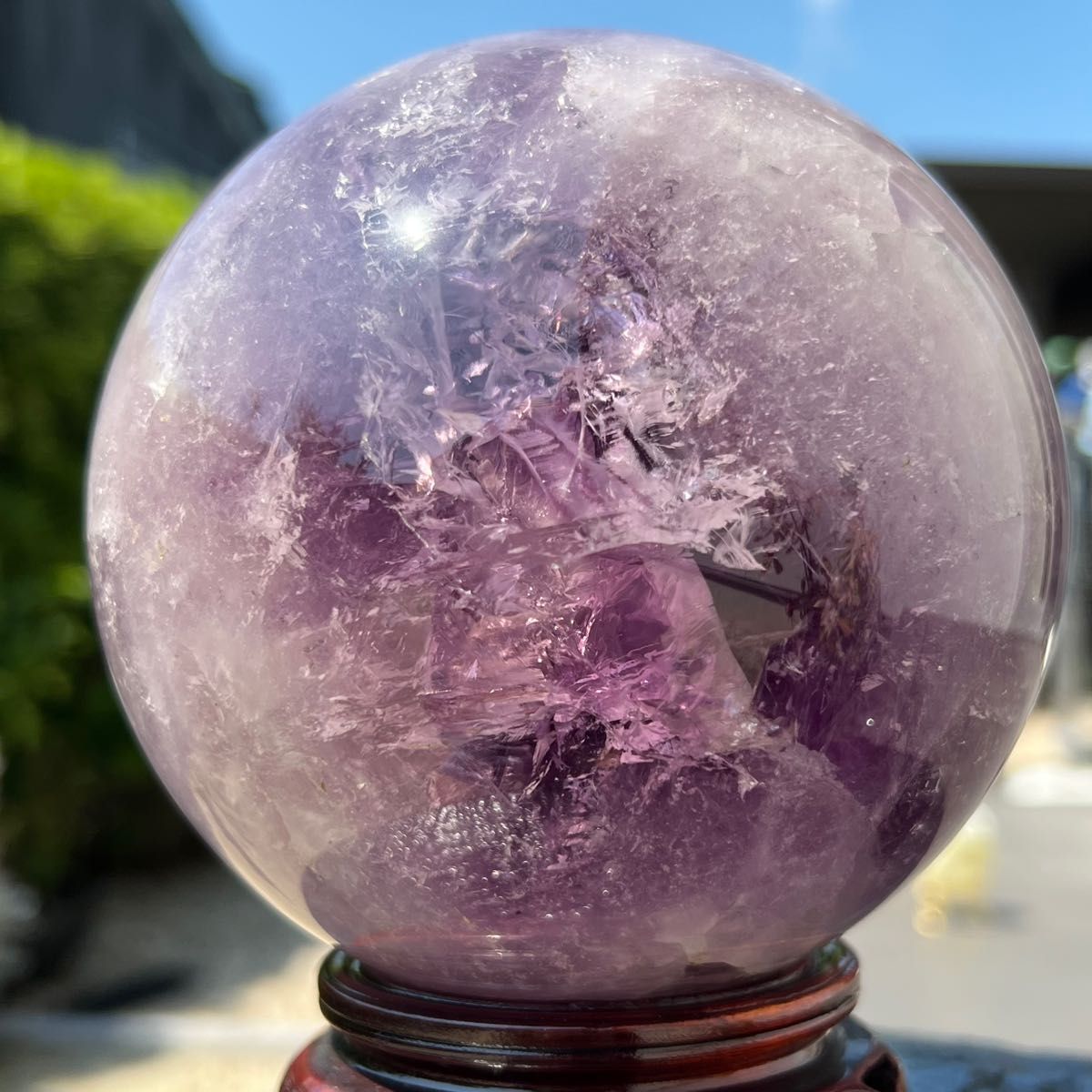 家宝級 逸品大宝珠 レインボー アメジスト アメシスト 紫水晶 丸 家宝級 逸品大宝珠 レインボー アメジスト アメシスト 紫水晶 丸