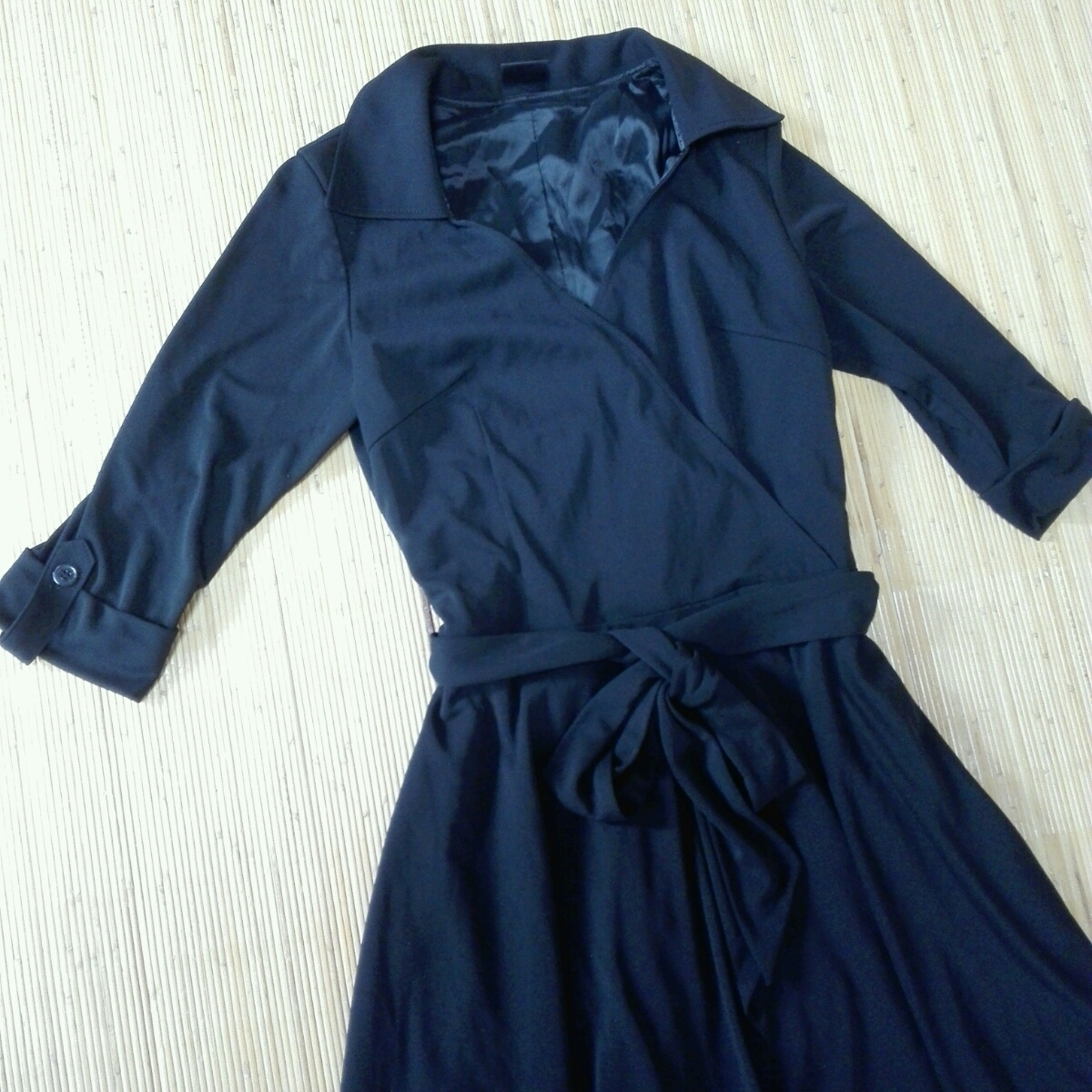 VICKY Vicky size 2 6 minute sleeve One-piece black color lady's clothes 