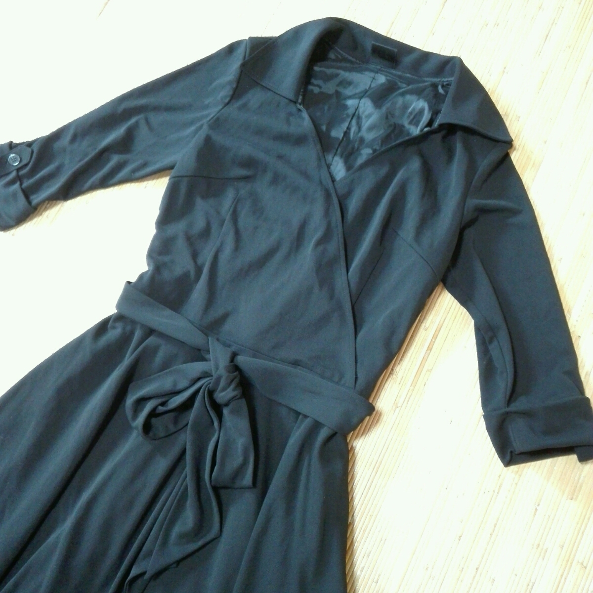 VICKY Vicky size 2 6 minute sleeve One-piece black color lady's clothes 