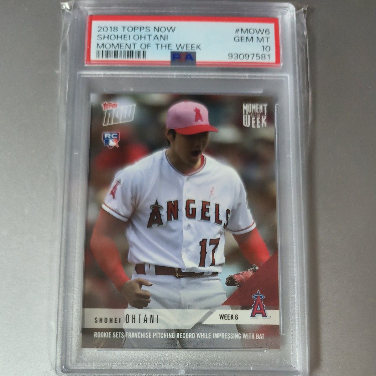 Topps NOW GEM MINT PSA10 大谷翔平ルーキーカード#432 2018.7.8 Topps NOW GEM MINT PSA10 大谷翔平ルーキーカード#432 2018.7.8