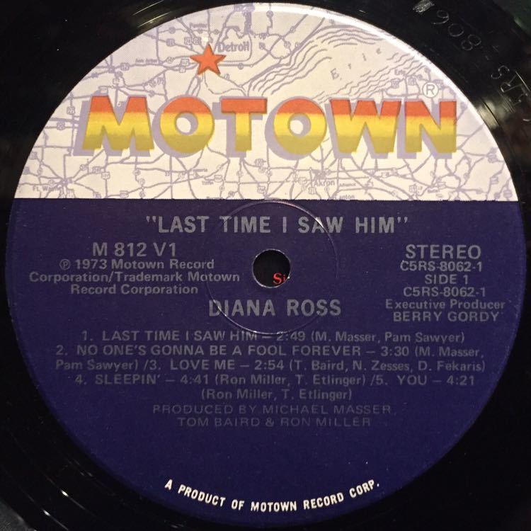 【US盤/Soul,Disco/盤質(EX-)/即決/LP】Diana Ross Last Time I Saw Him / 試聴検品済_画像3