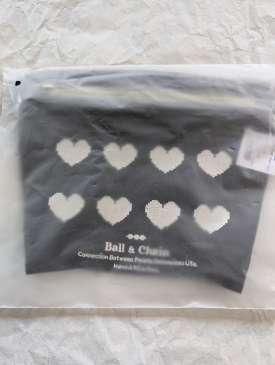 新品 ボールアンドチェーン ball&chain 神戸限定 ハート ポーチ 新品 ボールアンドチェーン ball&chain 神戸限定 ハート ポーチ