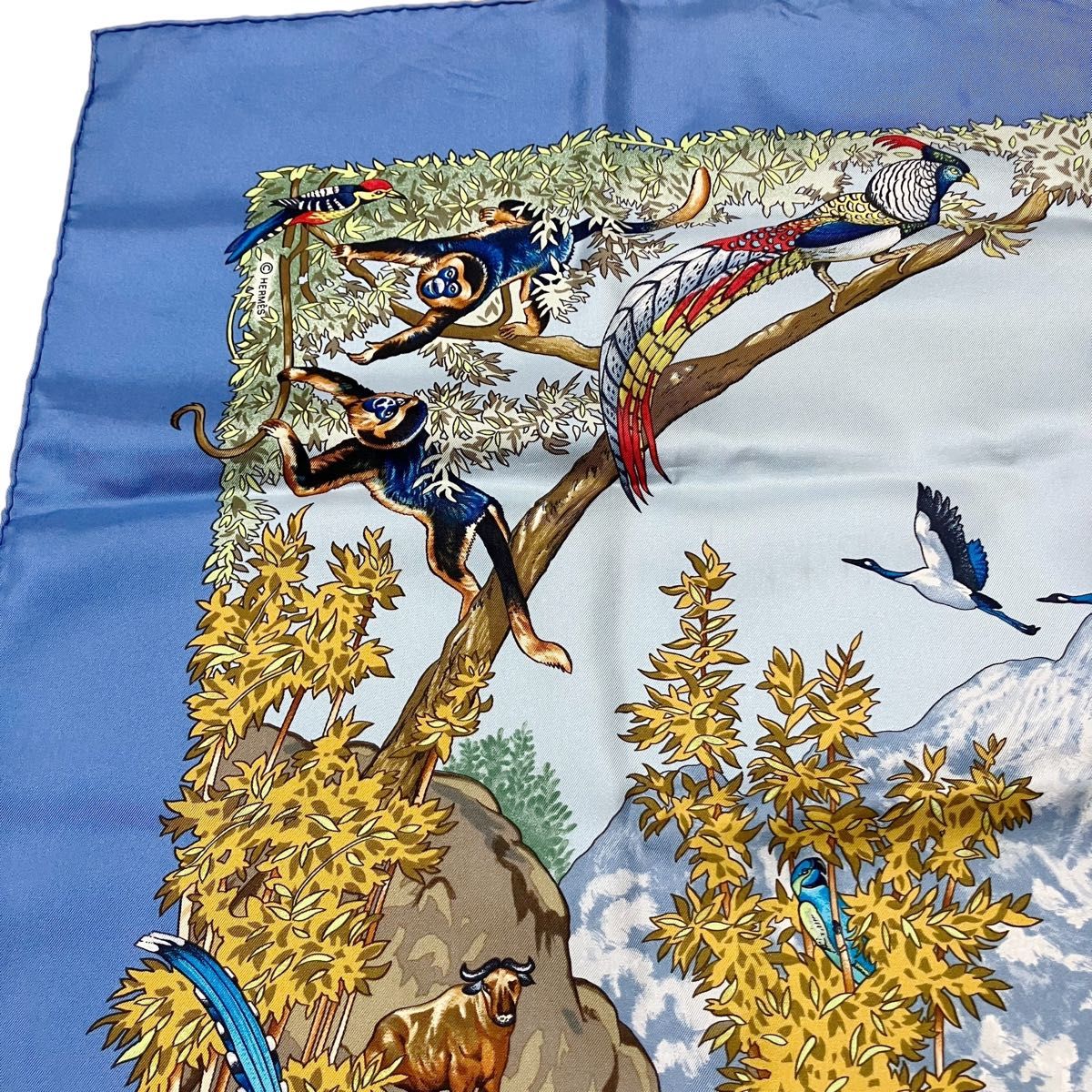 美品】エルメス HERMES カレ90 SICHUAN 四川省 シルク スカーフ 美品】エルメス HERMES カレ90 SICHUAN 四川省 シルク スカーフ