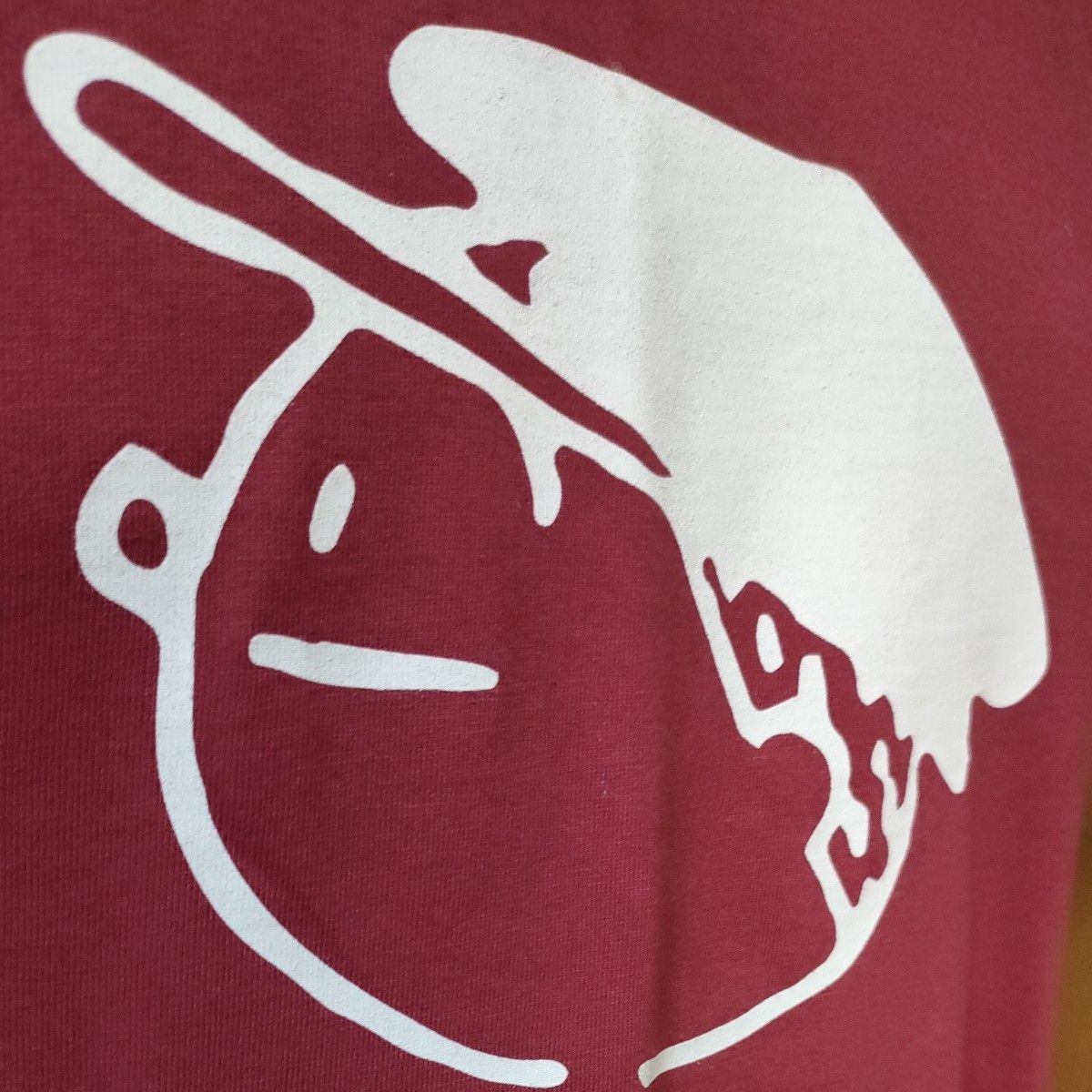 早稲田大学フクちゃん【美品】半袖TシャツS/M ワインレッド 早稲田大学フクちゃん【美品】半袖TシャツS/M ワインレッド