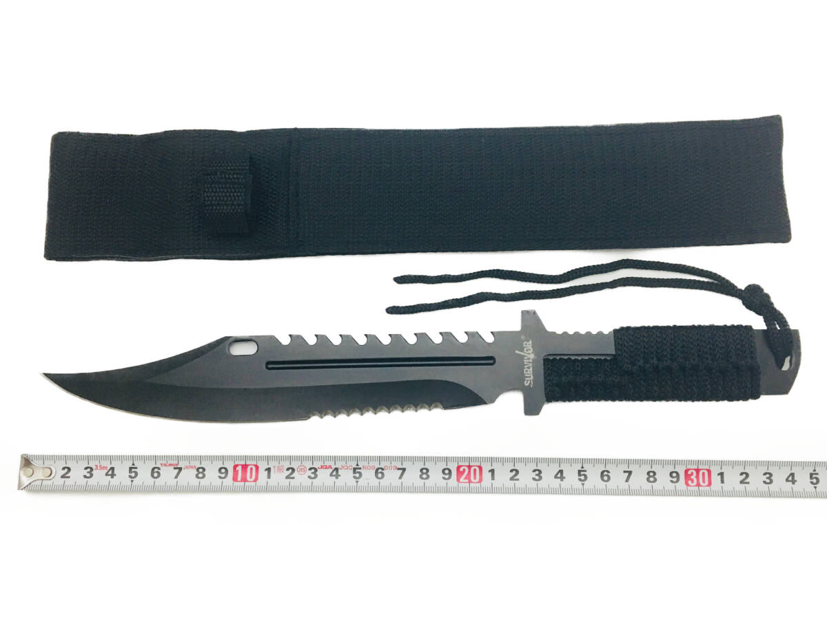 SURVIVOR シースナイフ サバイバルナイフ 縄ハンドル HK-769BK SURVIVOR シースナイフ サバイバルナイフ 縄ハンドル HK-769BK