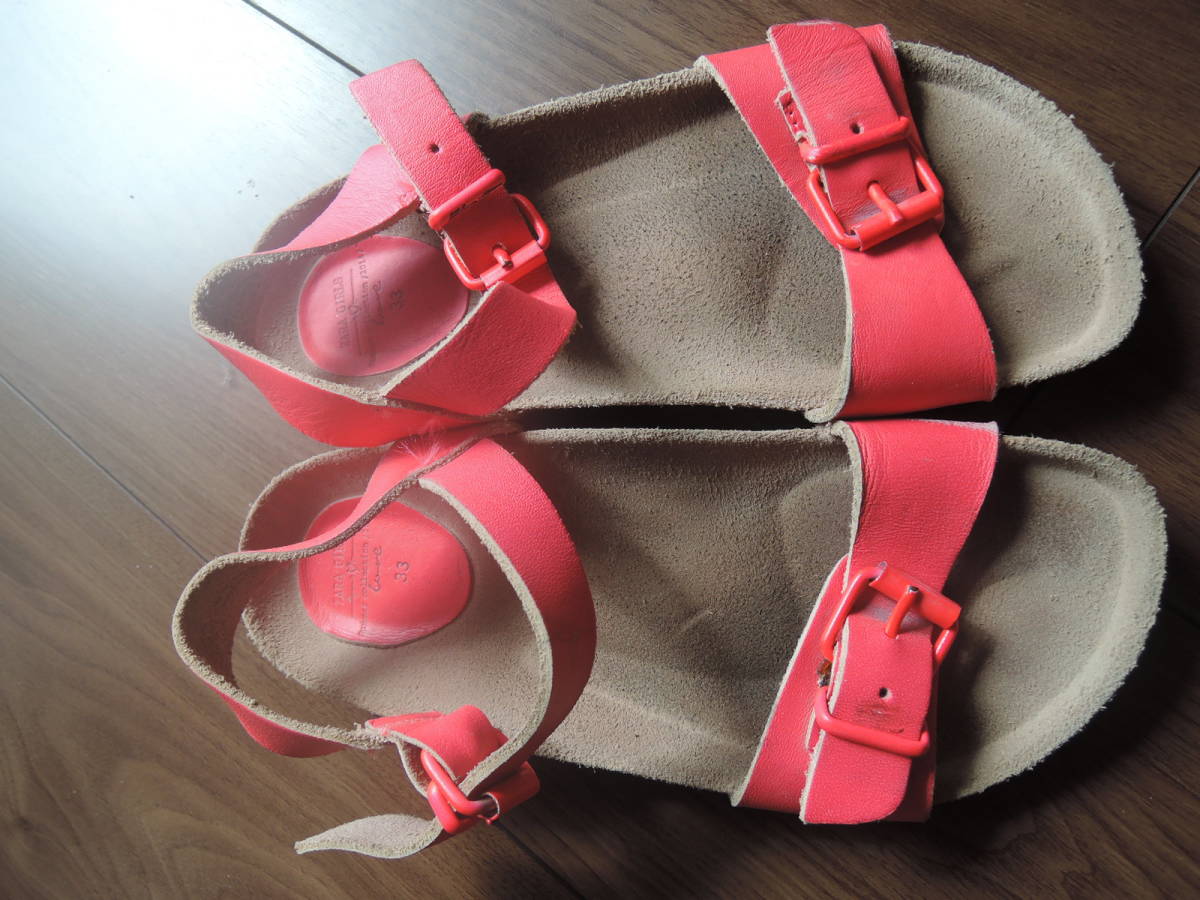 ヤフオク 子供靴 ザラ Zara Girls サンダル ピンク系