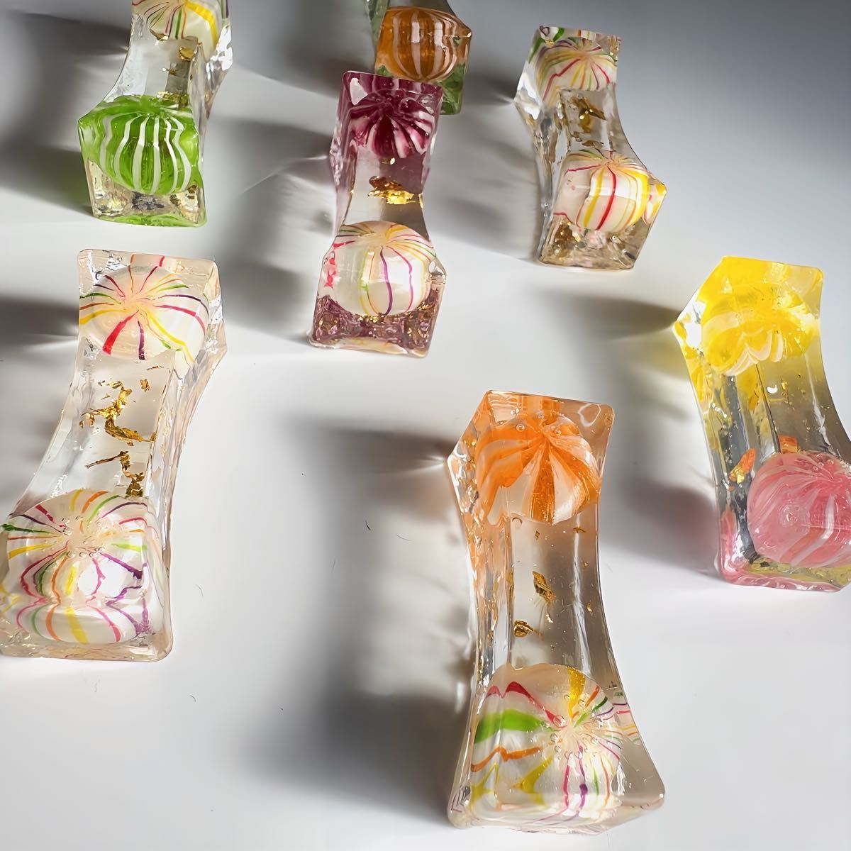 箸置き 京飴 京都土産 レジン 金箔 4個セット ご購入前に 箸置き 京飴 京都土産 レジン 金箔 4個セット ご購入前に