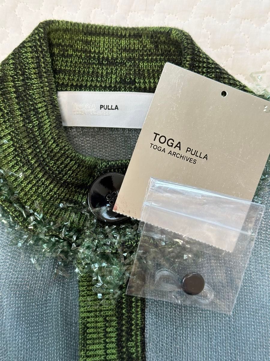 TOGA PULLA Sheer knit cardigan 36 2023SSトーガ プルラ シアー TOGA PULLA Sheer knit cardigan 36 2023SSトーガ プルラ シアー