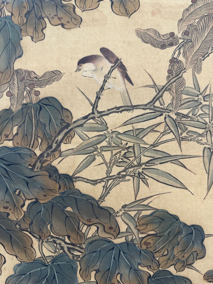 古びた蔵 中国書画 清代画家『沈銓 花鳥図 肉筆絹本』中国画 古びた蔵 中国書画 清代画家『沈銓 花鳥図 肉筆絹本』中国画