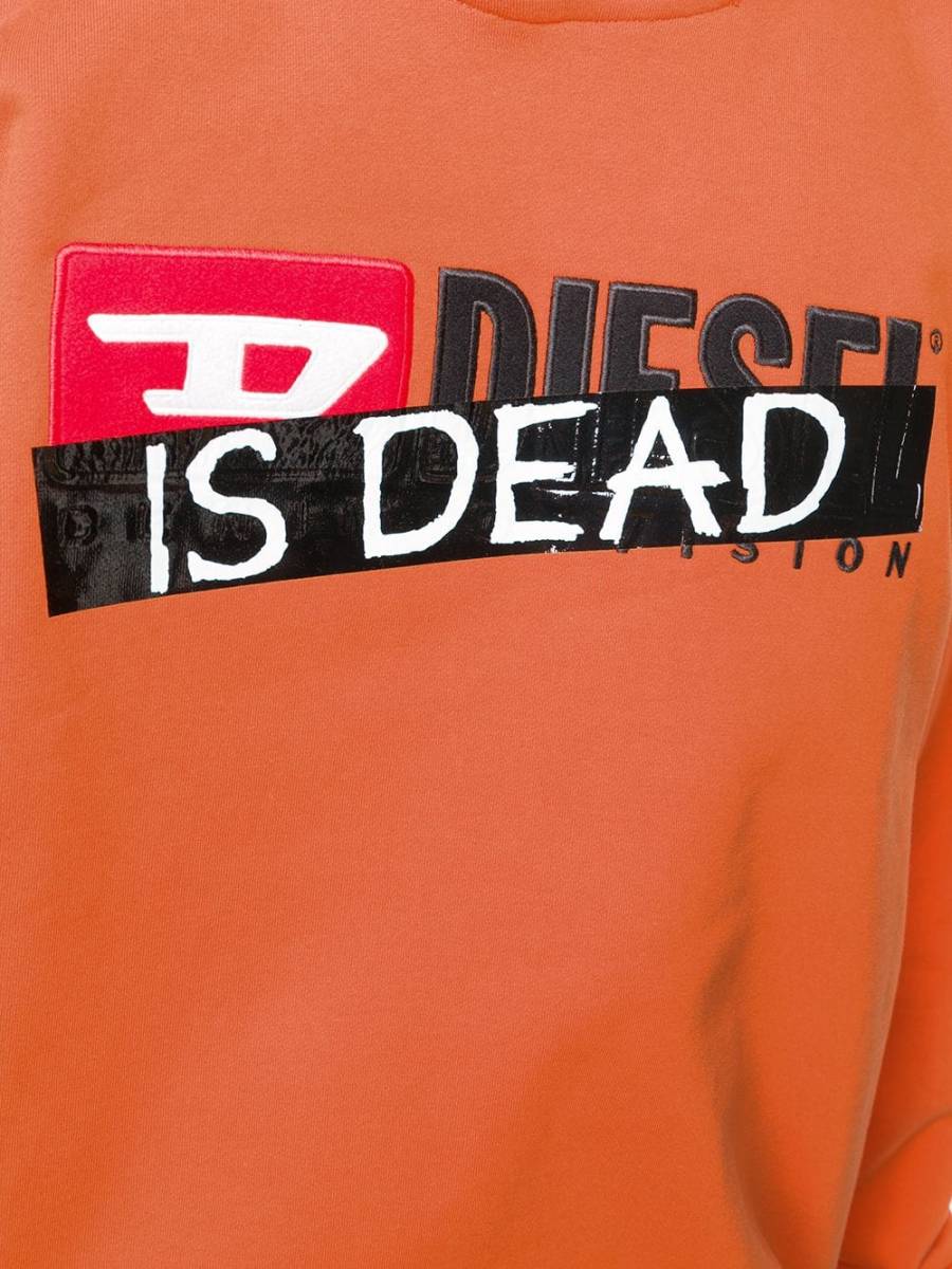 ★国内定価の35%オフ★ 正規品【新品・タグ付】 DIESEL ディーゼル IS DEAD【HC-S-DIVISION】ORANGE オレンジ Sサイズ フーディー パーカー_画像4