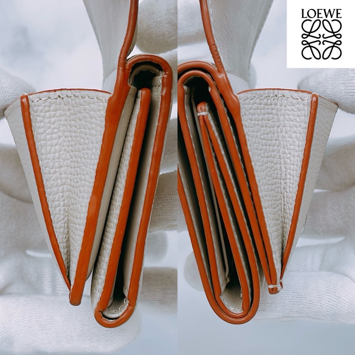 超極美品 LOEWE トライフォールド ウォレット 三つ折り財布 超極美品 LOEWE トライフォールド ウォレット 三つ折り財布