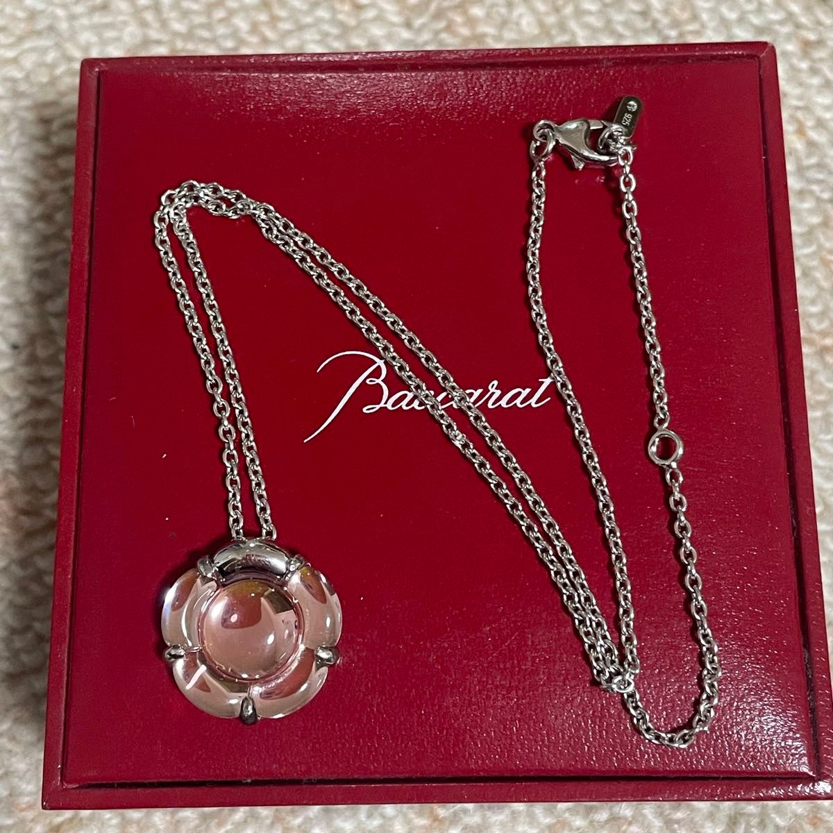 超レア 未使用Baccarat シルバー&クリアネックレス B FLOWER 超レア 未使用Baccarat シルバー&クリアネックレス B FLOWER