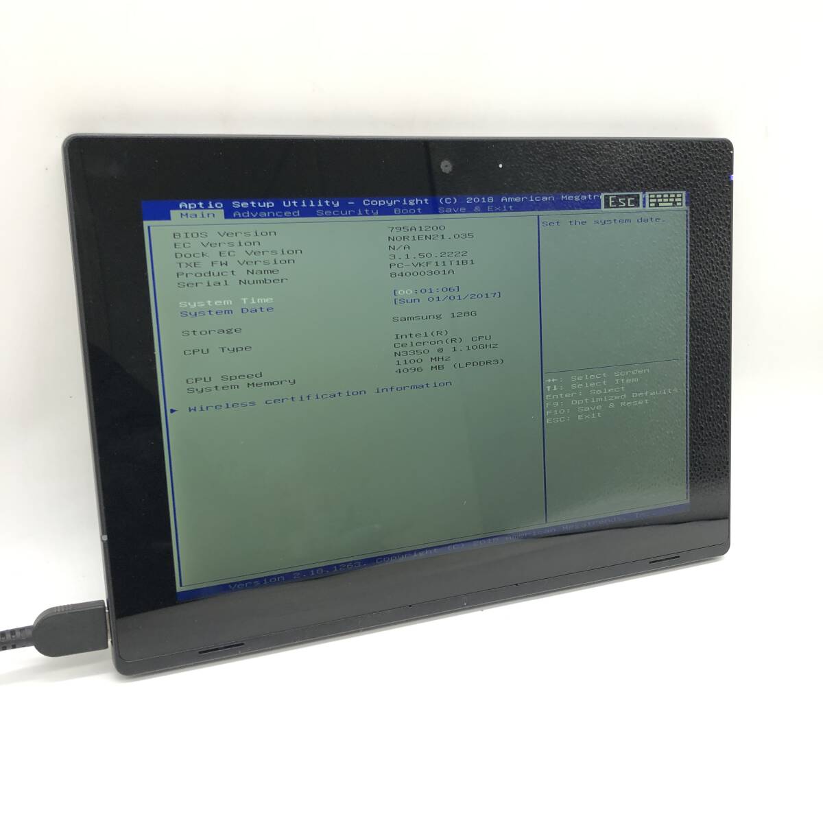 BIOS起動 ジャンク VersaPro VT PC-VKF11T1B1 CPU Celeron N3350 BIOS起動 ジャンク VersaPro VT PC-VKF11T1B1 CPU Celeron N3350