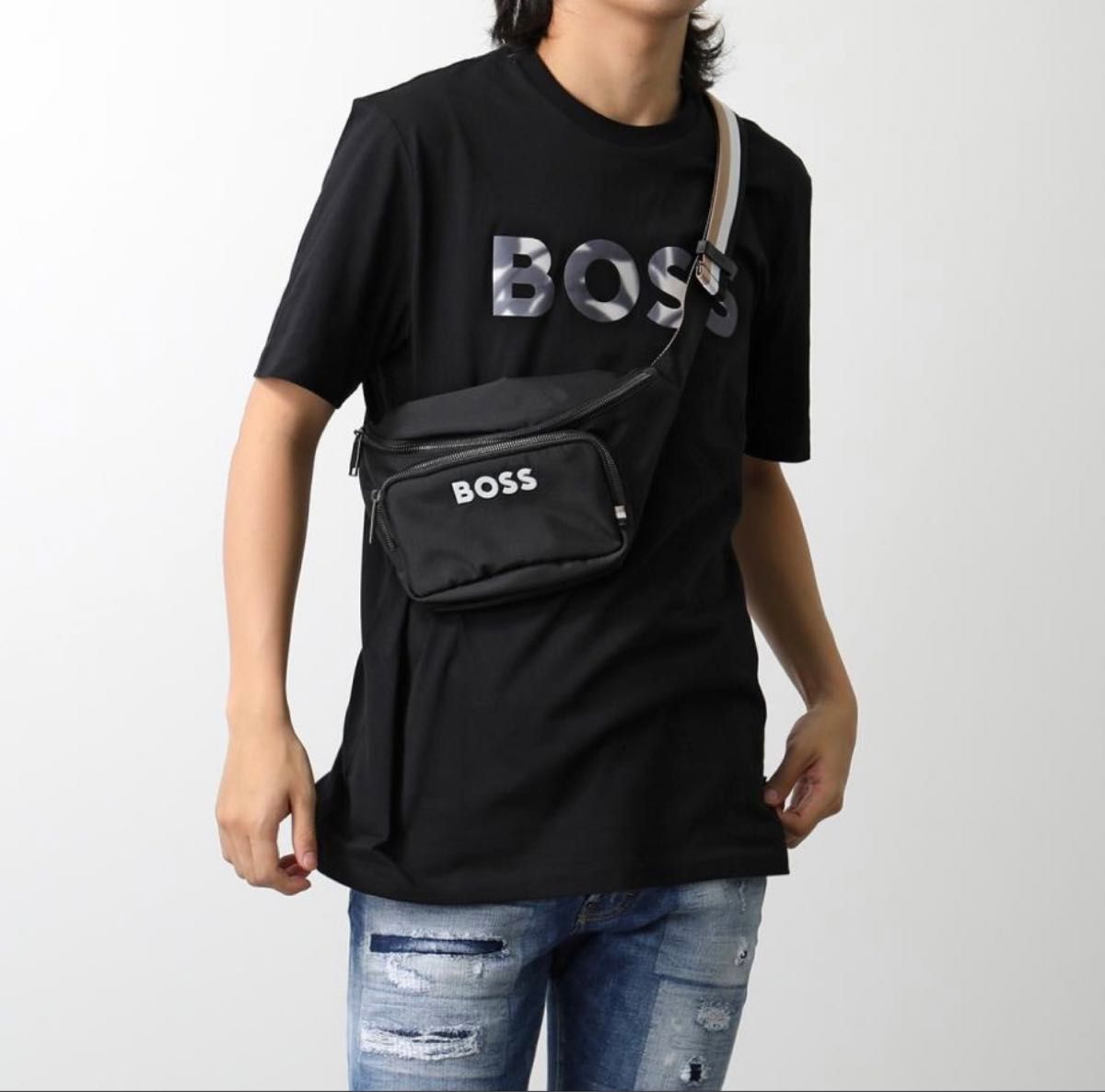 【Hugo Boss】海外限定 大谷翔平愛用ブランド ウエストバッグ 新品】ヒューゴボス ボディバッグ ブラック 海外限定モデル 大谷
