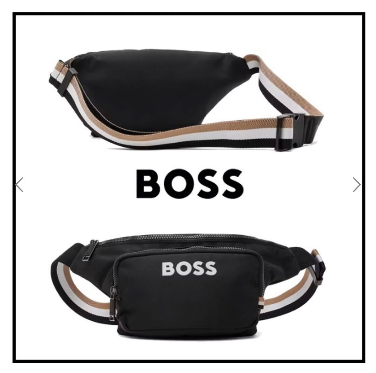 【Hugo Boss】海外限定 大谷翔平愛用ブランド ウエストバッグ 新品】ヒューゴボス ボディバッグ ブラック 海外限定モデル 大谷