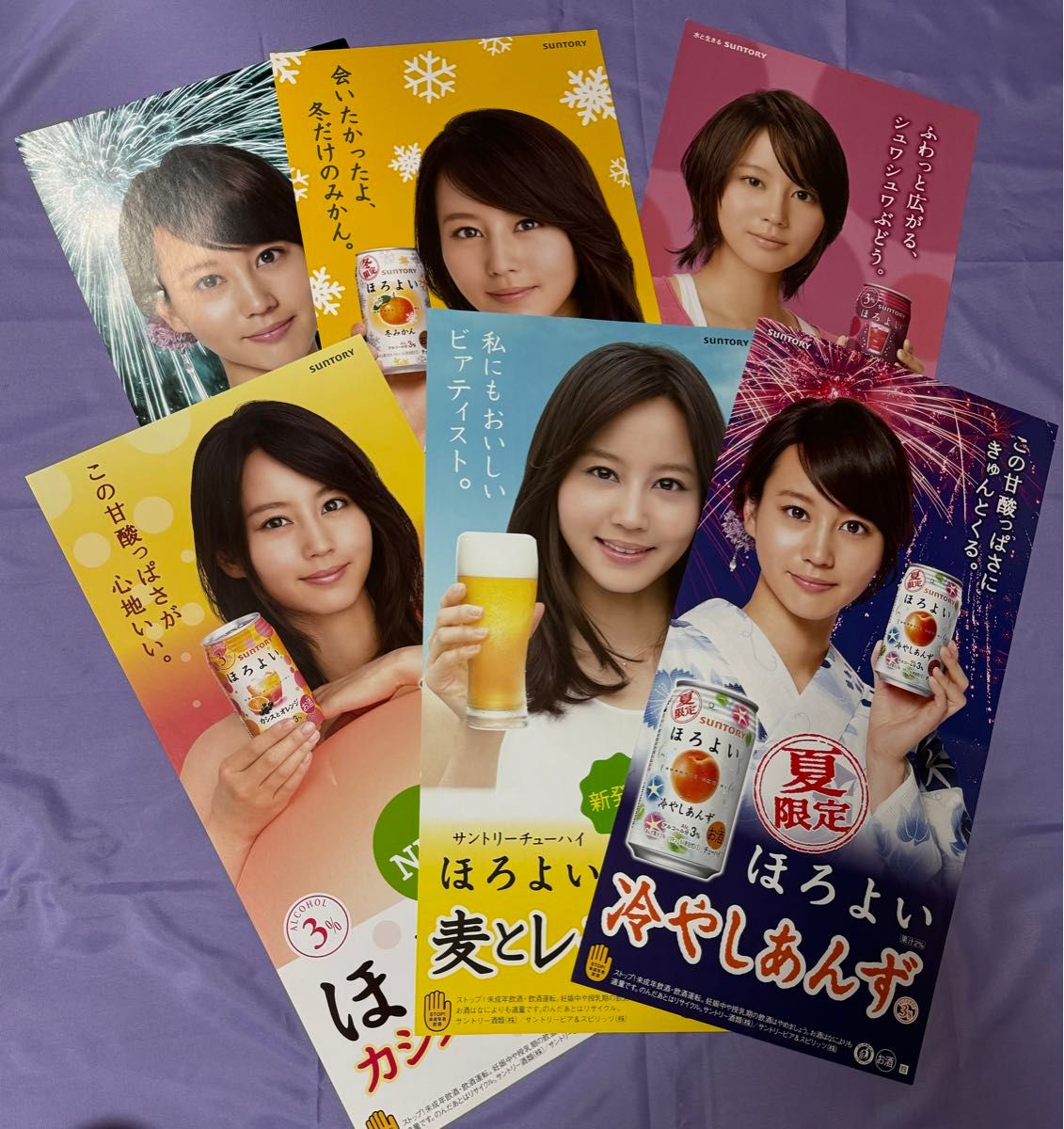 堀北真希 サントリー 酎ハイ ほろよい 店頭ポスター6枚セット 堀北真希 サントリー 酎ハイ ほろよい 店頭ポスター6枚セット