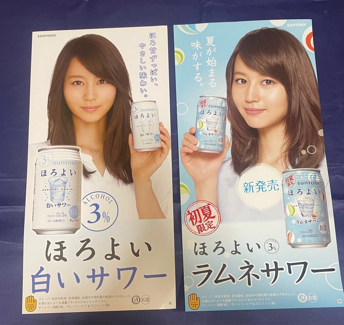 堀北真希 サントリー 酎ハイ ほろよい 店頭ポスター5枚セット 堀北真希 サントリー 酎ハイ ほろよい 店頭ポスター5枚セット