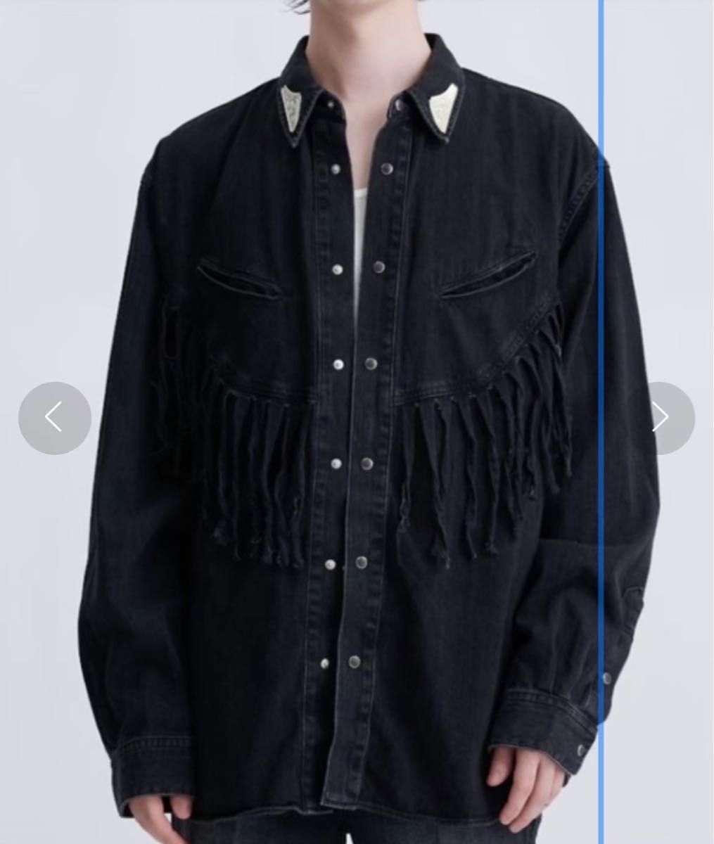 希少 TOGA トーガ 23aw Denim fringe shirt のっち着用|Yahoo 希少 TOGA トーガ 23aw Denim fringe shirt のっち着用|Yahoo