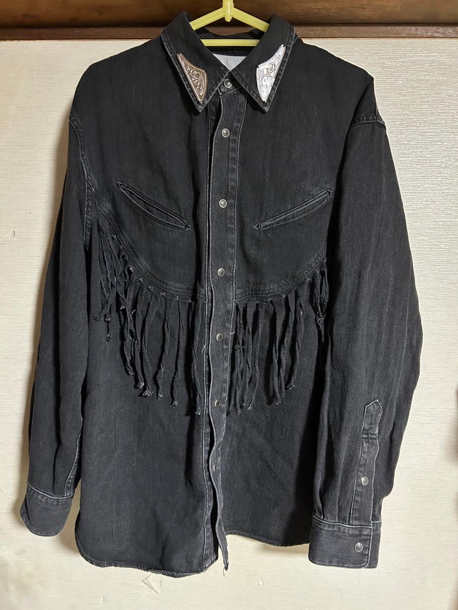 希少 TOGA トーガ 23aw Denim fringe shirt のっち着用|Yahoo 希少 TOGA トーガ 23aw Denim fringe shirt のっち着用|Yahoo