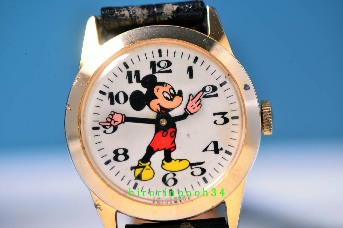 即決　ミッキーマウス　 手巻腕時計　 ● ＳＷＩＳＳ　● ＯＨ済み