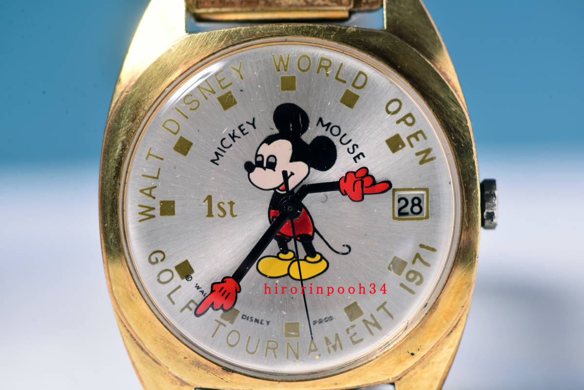 公式 即決 貴重 ＢＵＬＯＶＡ ミッキーマウス クォーツ時計 ミッキー