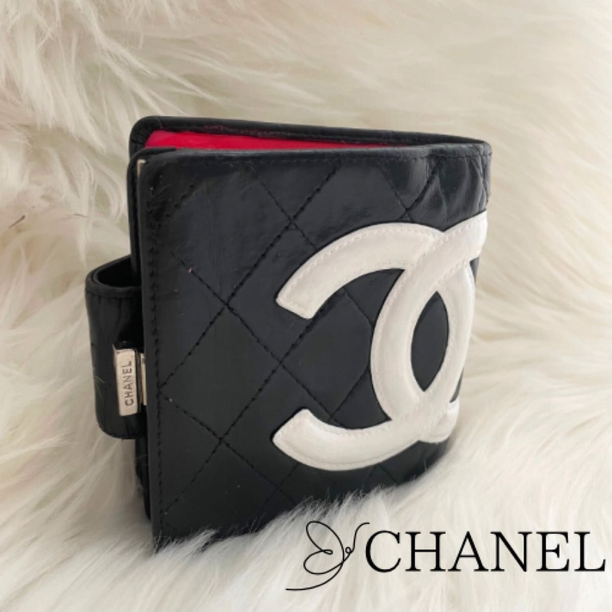 シャネル CHANEL 財布 二つ折り がま口 カンボンライン ココ シャネル CHANEL 財布 二つ折り がま口 カンボンライン ココ