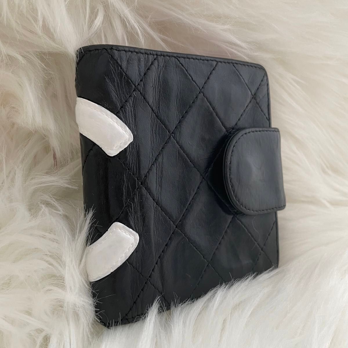 シャネル CHANEL 財布 二つ折り がま口 カンボンライン ココ シャネル CHANEL 財布 二つ折り がま口 カンボンライン ココ