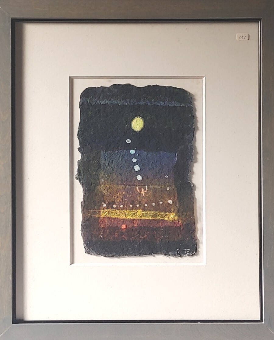 田井雄二、【見つめる顔 】、希少な額装用画集画、新品高級額 額装付 i-img900x1117-