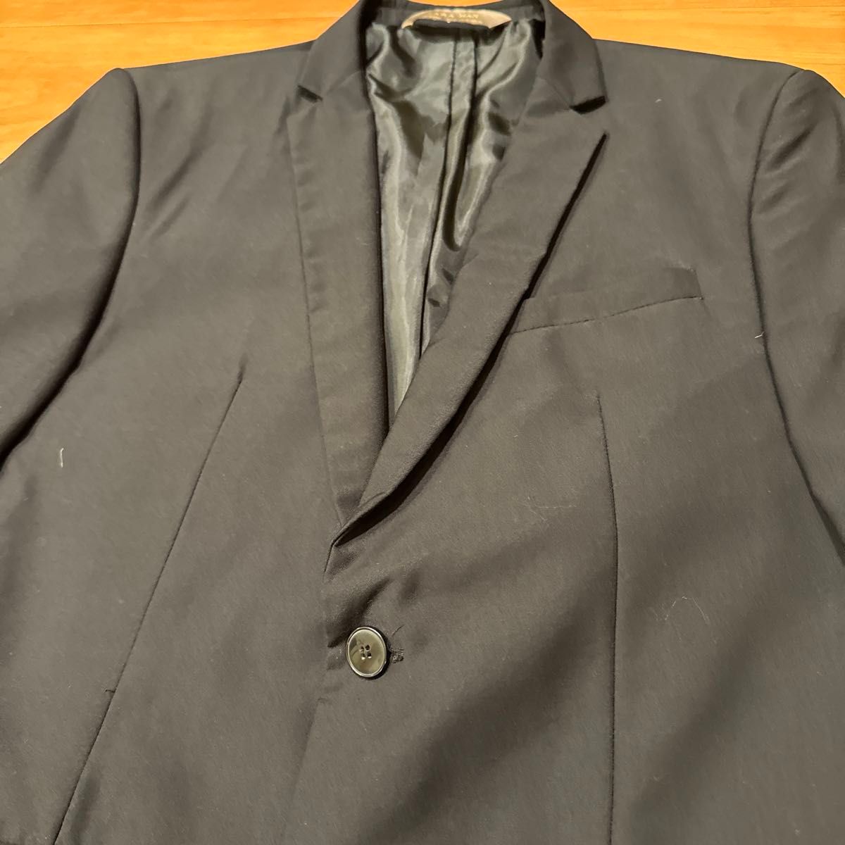 ZARA ザラ】メンズスーツ セットアップ 50 ブラック ウール ZARA ザラ】メンズスーツ セットアップ 50 ブラック ウール