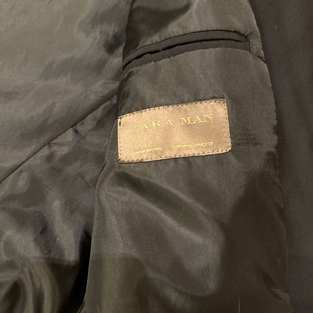 ZARA ザラ】メンズスーツ セットアップ 50 ブラック ウール ZARA ザラ】メンズスーツ セットアップ 50 ブラック ウール