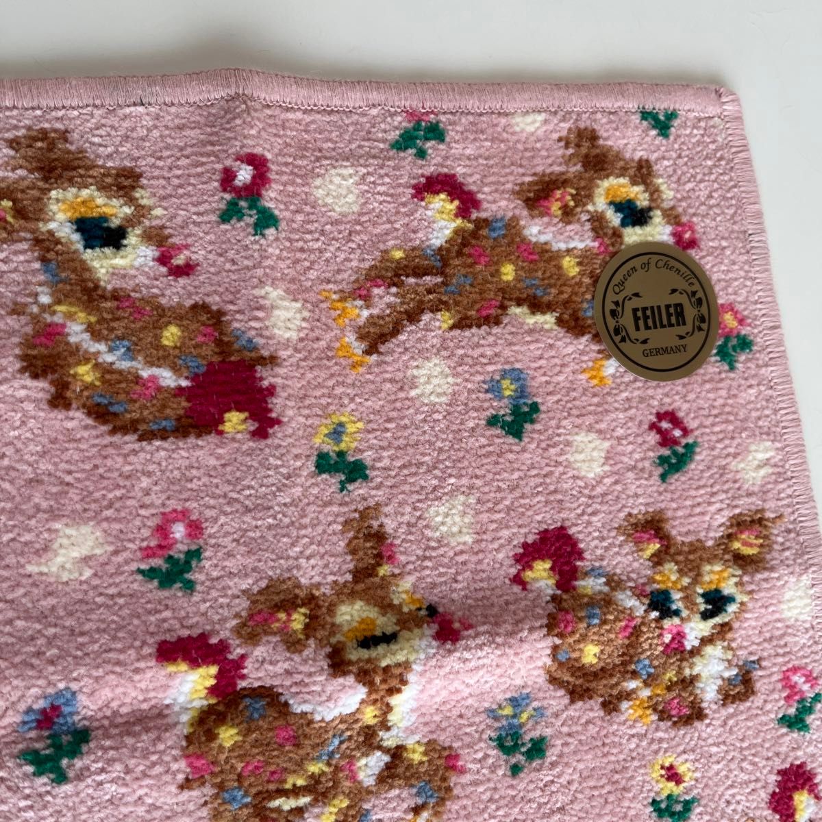 フェイラー ツンツンバンビーノ ハンカチ FEILER ピンク ラブラ フェイラー ツンツンバンビーノ ハンカチ FEILER ピンク ラブラ