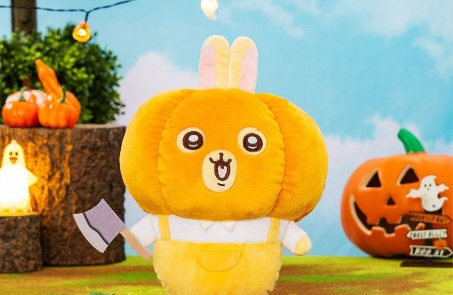 ちいかわ うさぎ・モモンガ カボチャBIGぬいぐるみ | 商品紹介 ちいかわ うさぎ・モモンガ カボチャBIGぬいぐるみ | 商品紹介