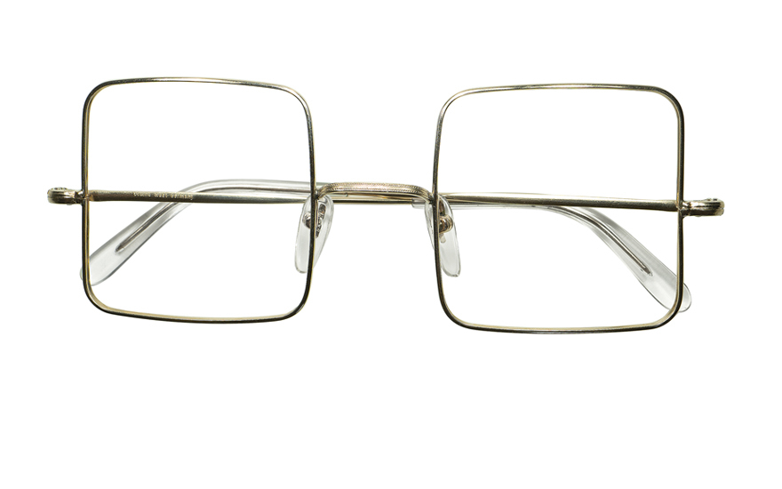 BAUHAUS踏襲CLASSICベース 激RARE現代デザインARTピース 1950s デッド 西ドイツ製 1/20 10CT本金張り彫金 BRIDGEスクエア メガネ眼鏡44/22