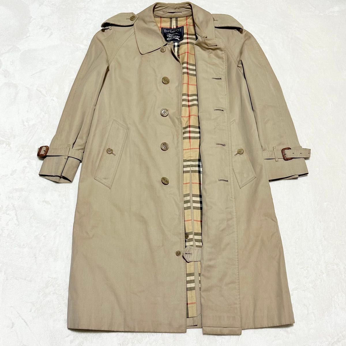 良品】 Burberrys バーバリーズ トレンチコート ノバチェック S 良品】 Burberrys バーバリーズ トレンチコート ノバチェック S