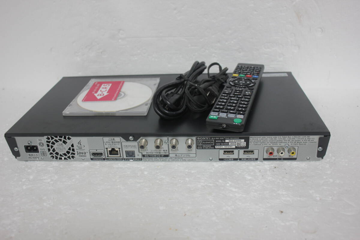 【内部徹底清掃】SONY ブルーレイレコーダー BDZ-EW500 2013年 内部徹底清掃SONY BDZ-EW500 500GB HDD&ブルーレイディスク