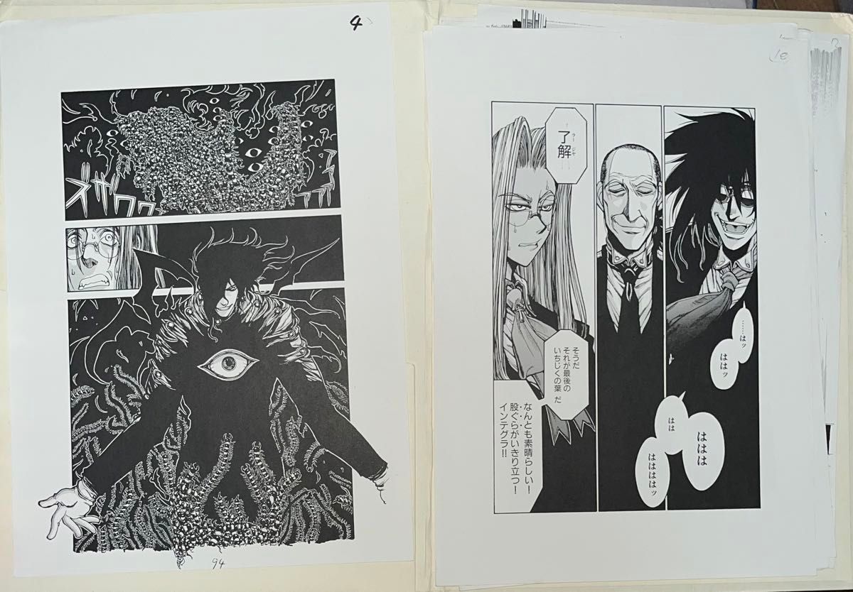 平野耕太 YOUNGKING OURS HELLSING 複製原画 セット HELLSING 平野耕太 YOUNGKING OURS HELLSING 複製原画 セット HELLSING