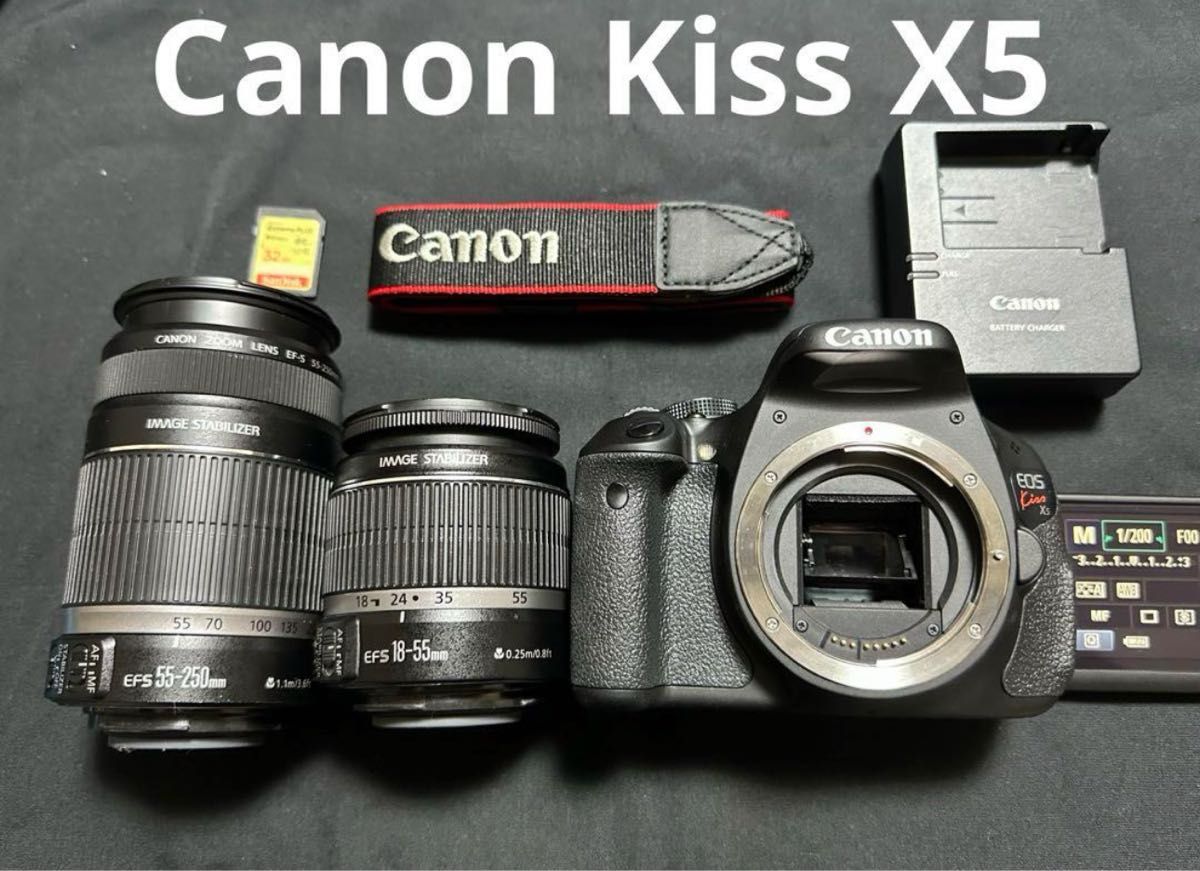 即撮影可❤️Canon EOS kiss X5 ダブルズームレンズ❤️安心フル 即撮影可❤️Canon EOS kiss X5 ダブルズームレンズ❤️安心フル