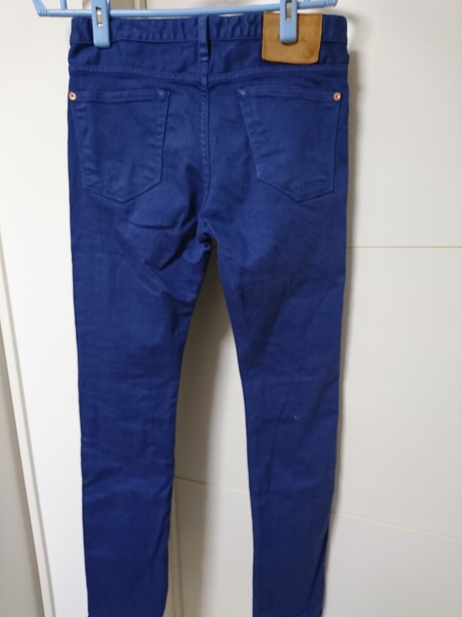  free shipping regular price 19440 jpy PAUL SMITH Paul Smith jeans S leather chi slim Fit color Denim pants blue blue 