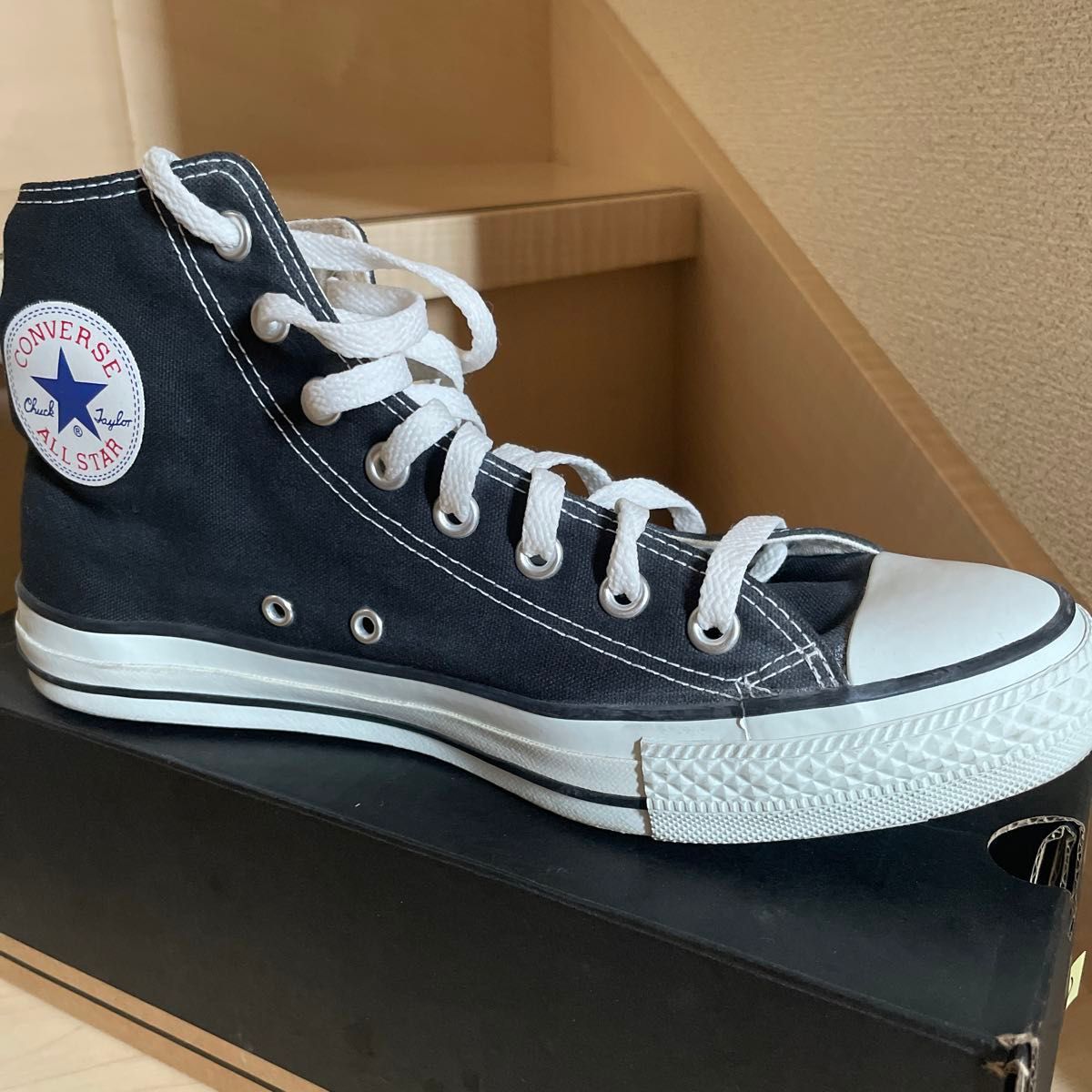 CONVERSE ブラックハイカットスニーカー28センチ コンバース オールスター ハイカット 黒 28cm スニーカー