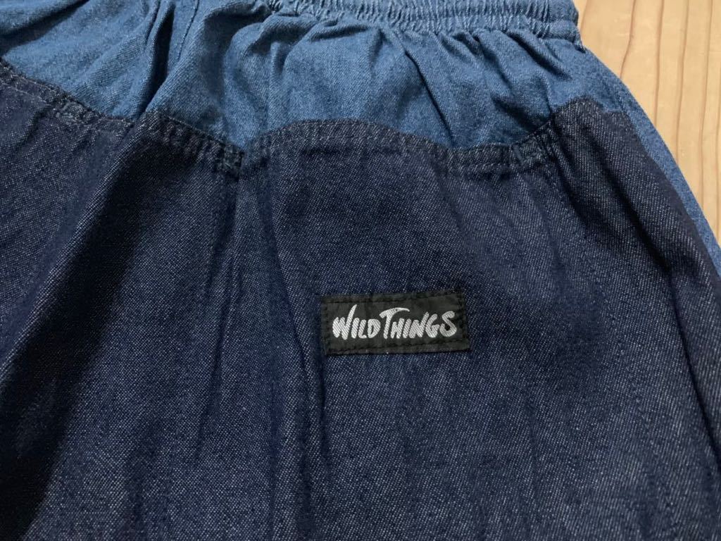  prompt decision last 1 point regular price and downward new goods unused WILDTHINGS/ Wild Things COMBI WIDE PANTS/ combination wide pants S size 