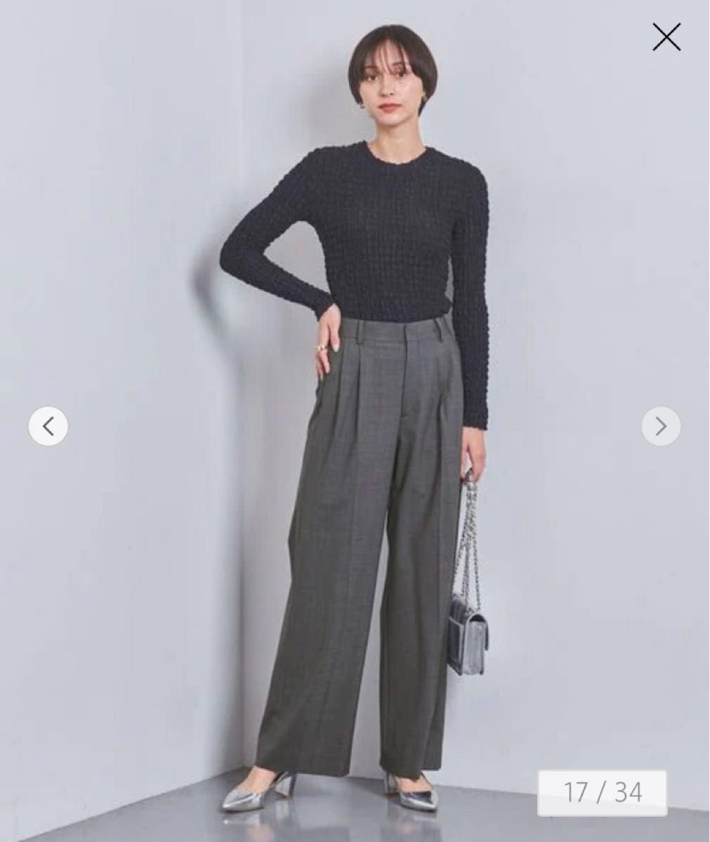 新品 未使用 ユナイテッドアローズ タックワイドパンツ 新品 未使用 ユナイテッドアローズ タックワイドパンツ