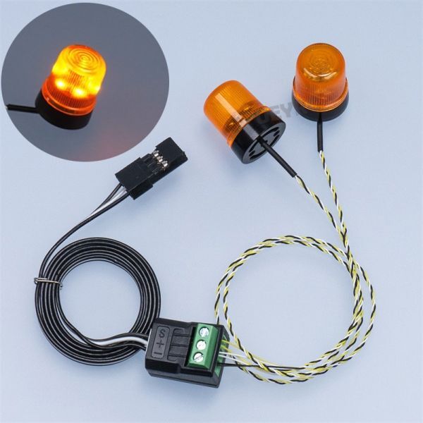 2pc LED 360 回転ライトエンジニアリングランプ 1/14 タミヤ RC ダンプ トラック スカニア S22d6154403927