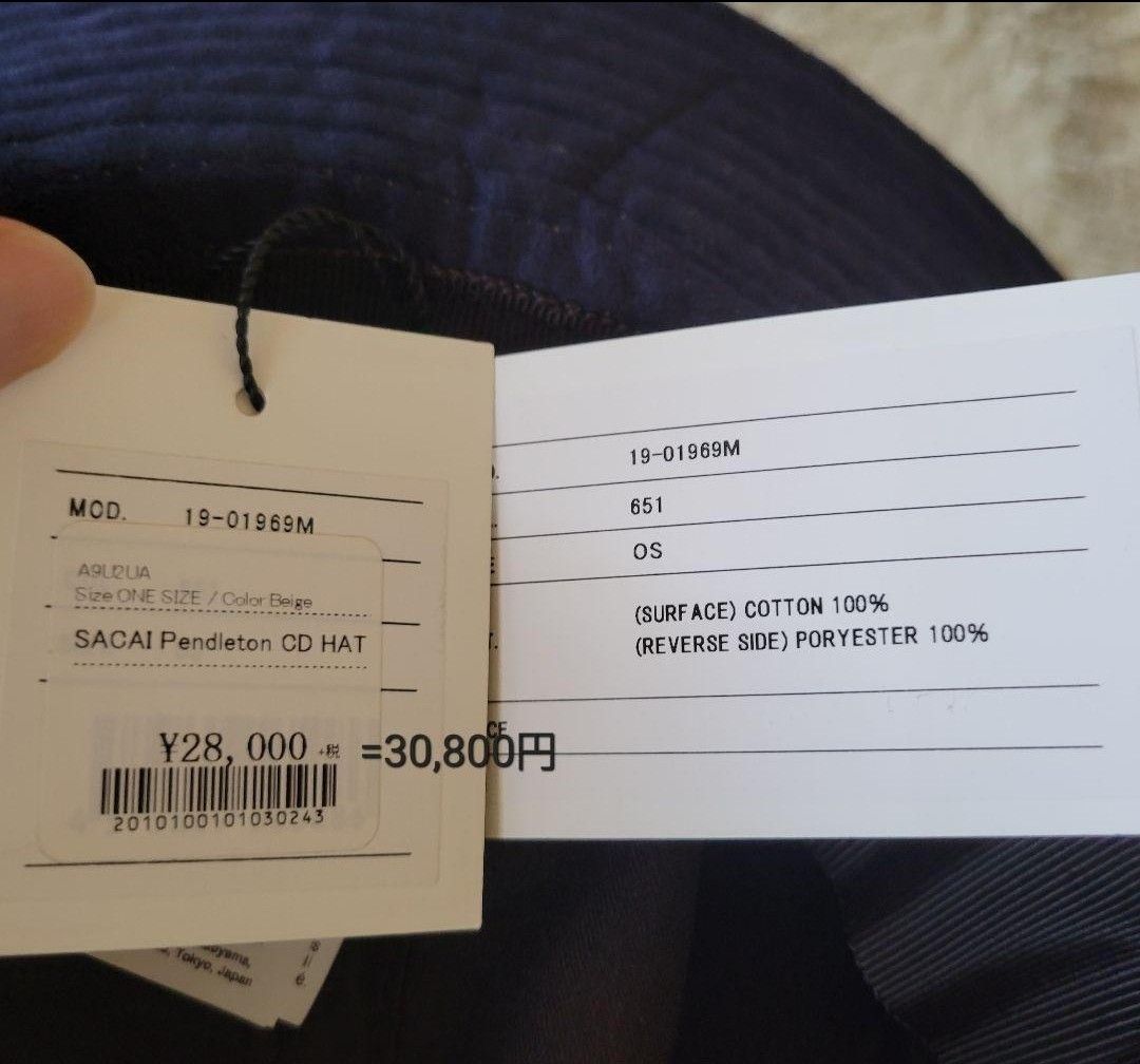 sacai × PENDLETON レア 新品タグ付き 希少 コーデュロイハット sacai × PENDLETON レア 新品タグ付き 希少 コーデュロイハット